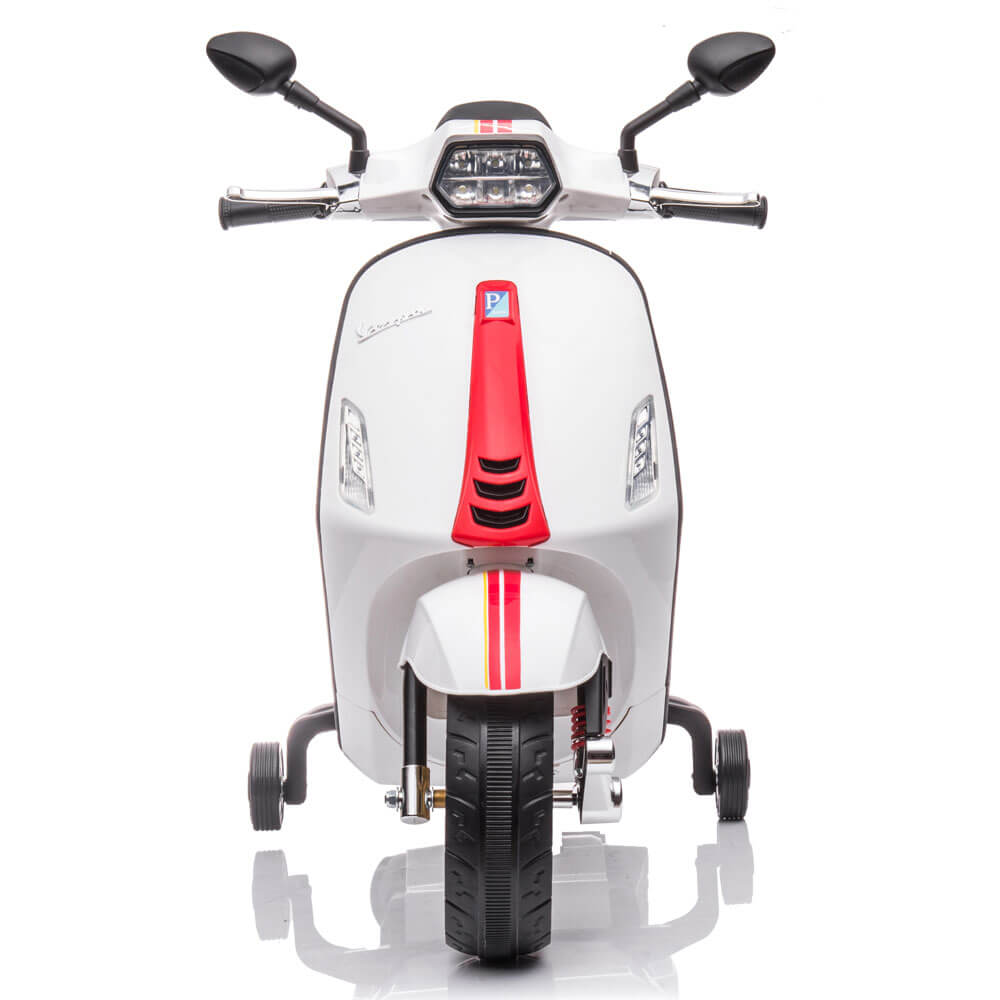 Motocicleta electrica pentru copii Vespa 12V alb