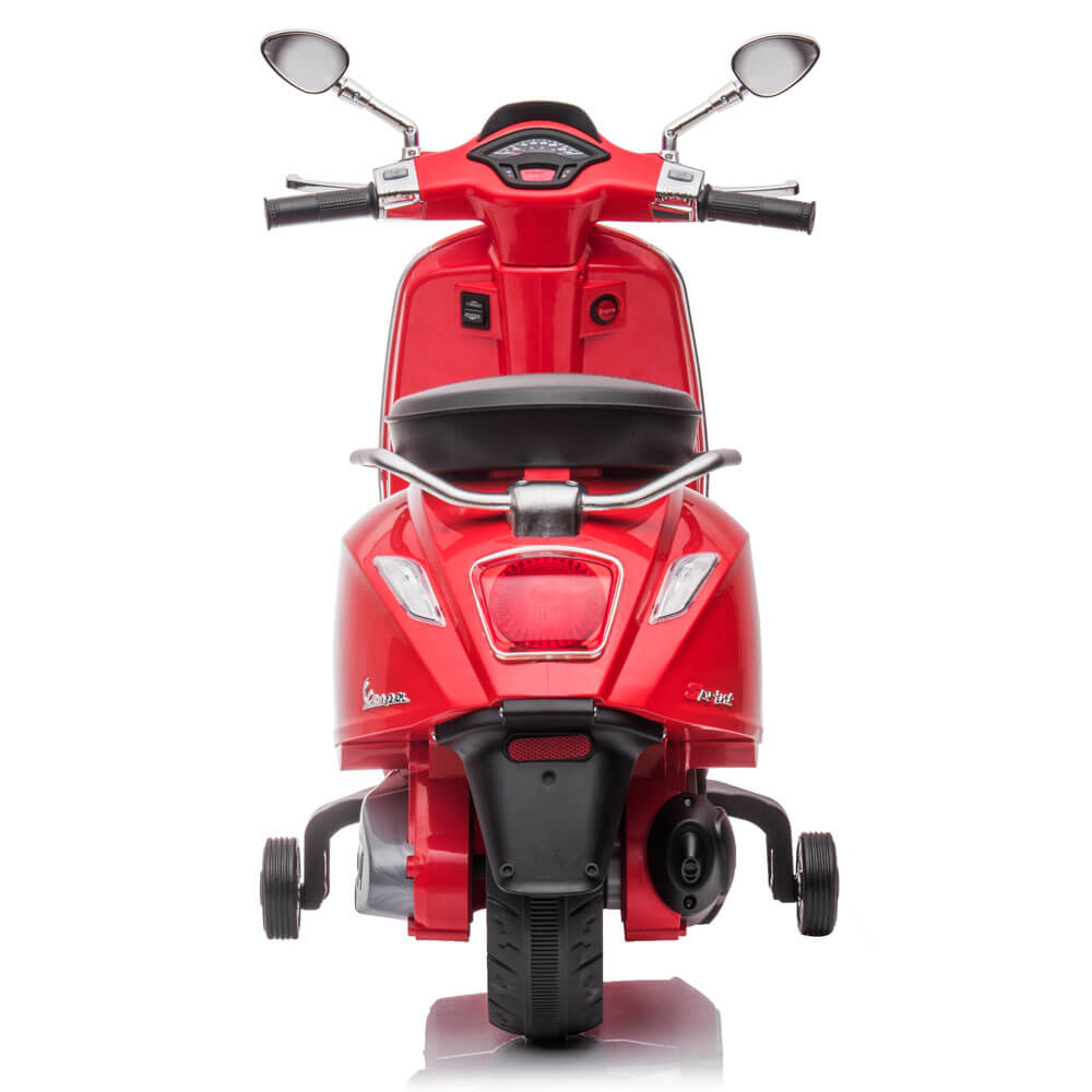 Motocicleta electrica pentru copii Vespa 12V rosu 12V imagine noua responsabilitatesociala.ro