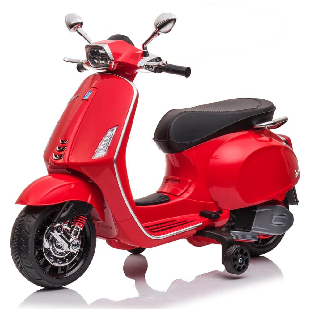 Motocicleta electrica pentru copii Vespa 12V rosu - 3
