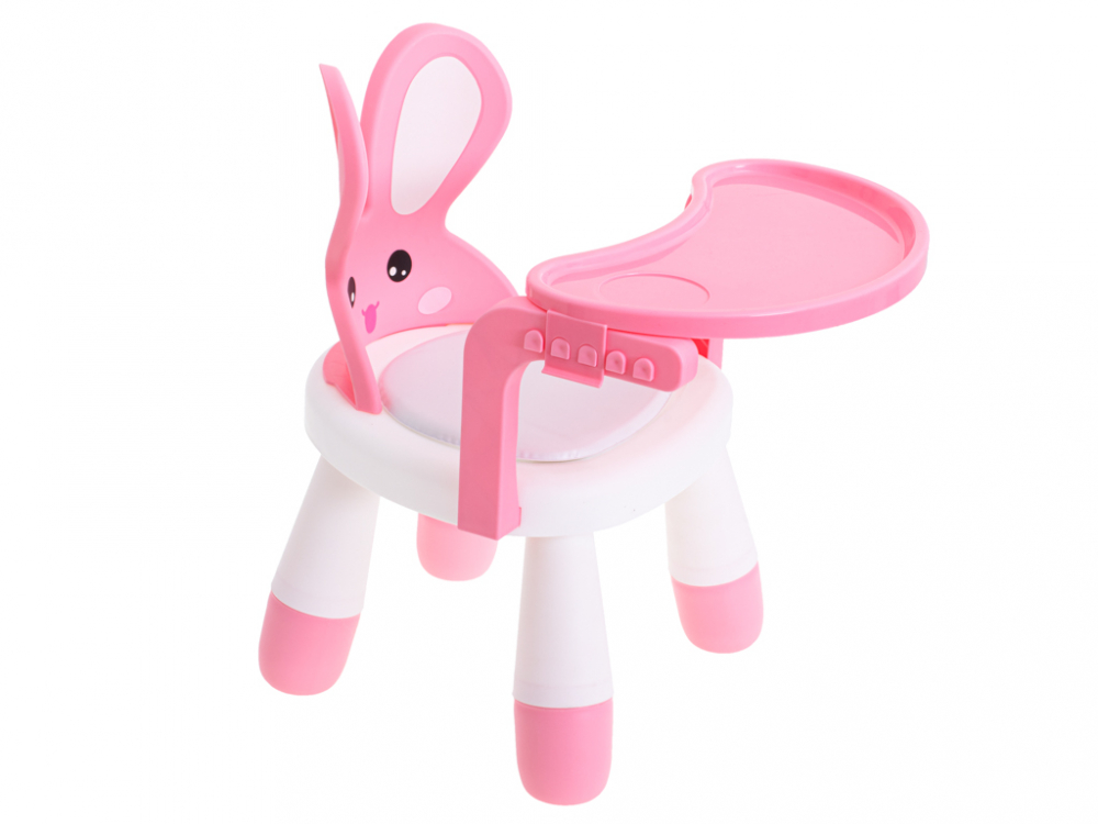 Scaunel cu masuta incorporata Little Bunny Roz - 1 | YEO