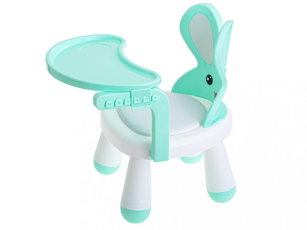 Scaunel cu masuta incorporata Little Bunny Verde menta - 2 | YEO