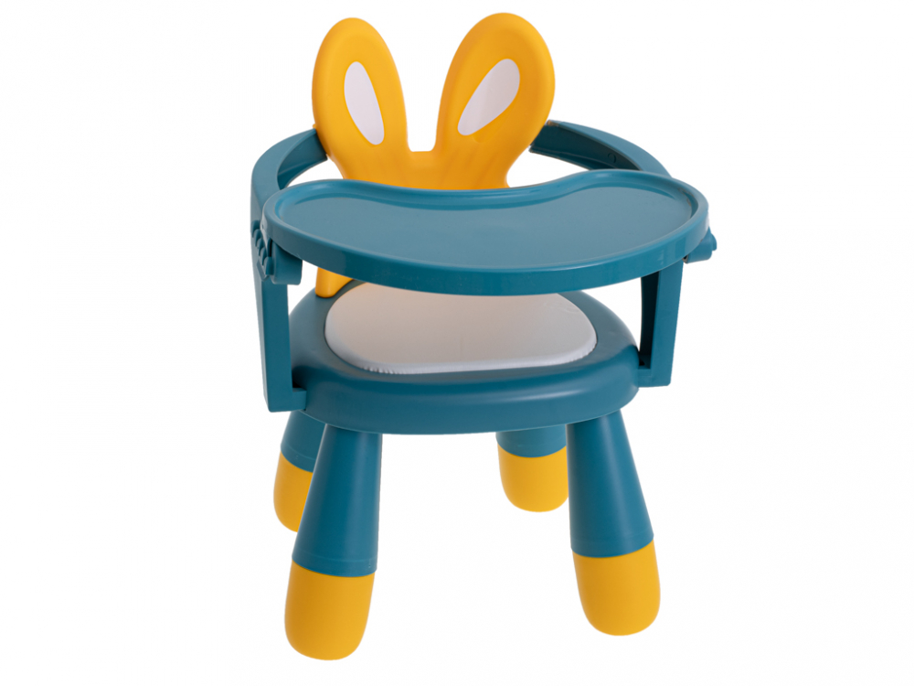 Scaunel cu masuta incorporata Little Bunny galben albastru Albastru imagine noua responsabilitatesociala.ro
