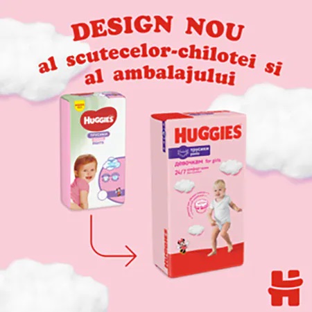 Scutece-chilotel Huggies Mega pack 3 Girl 6-11 kg, 58 buc - 1 | YEO