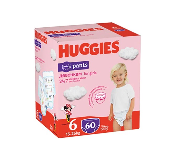 Scutece-chilotel Huggies Pants nr 6 Girl 15-25 kg 60 buc