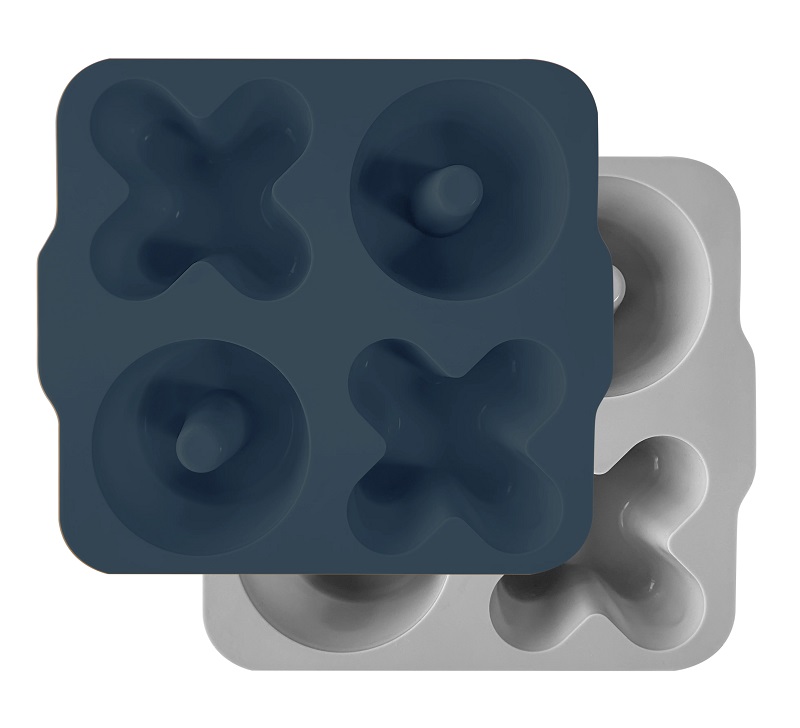 Set recipiente de gatit Minikoioi 100 premium silicon deep blue powder grey 100 imagine noua responsabilitatesociala.ro