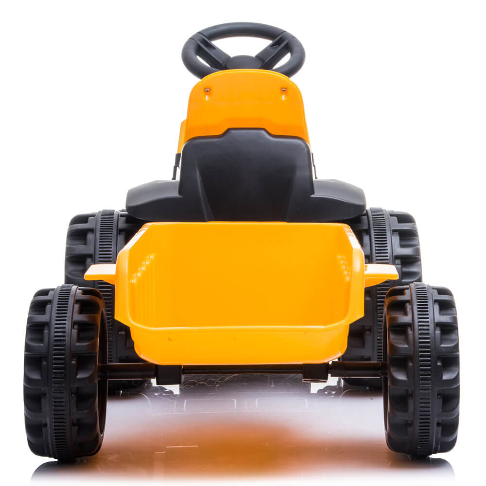 Tractor electric cu remorca pentru copii TR1908T galben - 2