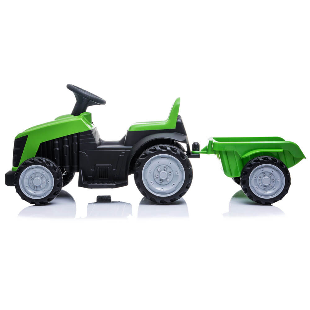 Tractor electric cu remorca pentru copii TR1908T verde copii imagine noua responsabilitatesociala.ro
