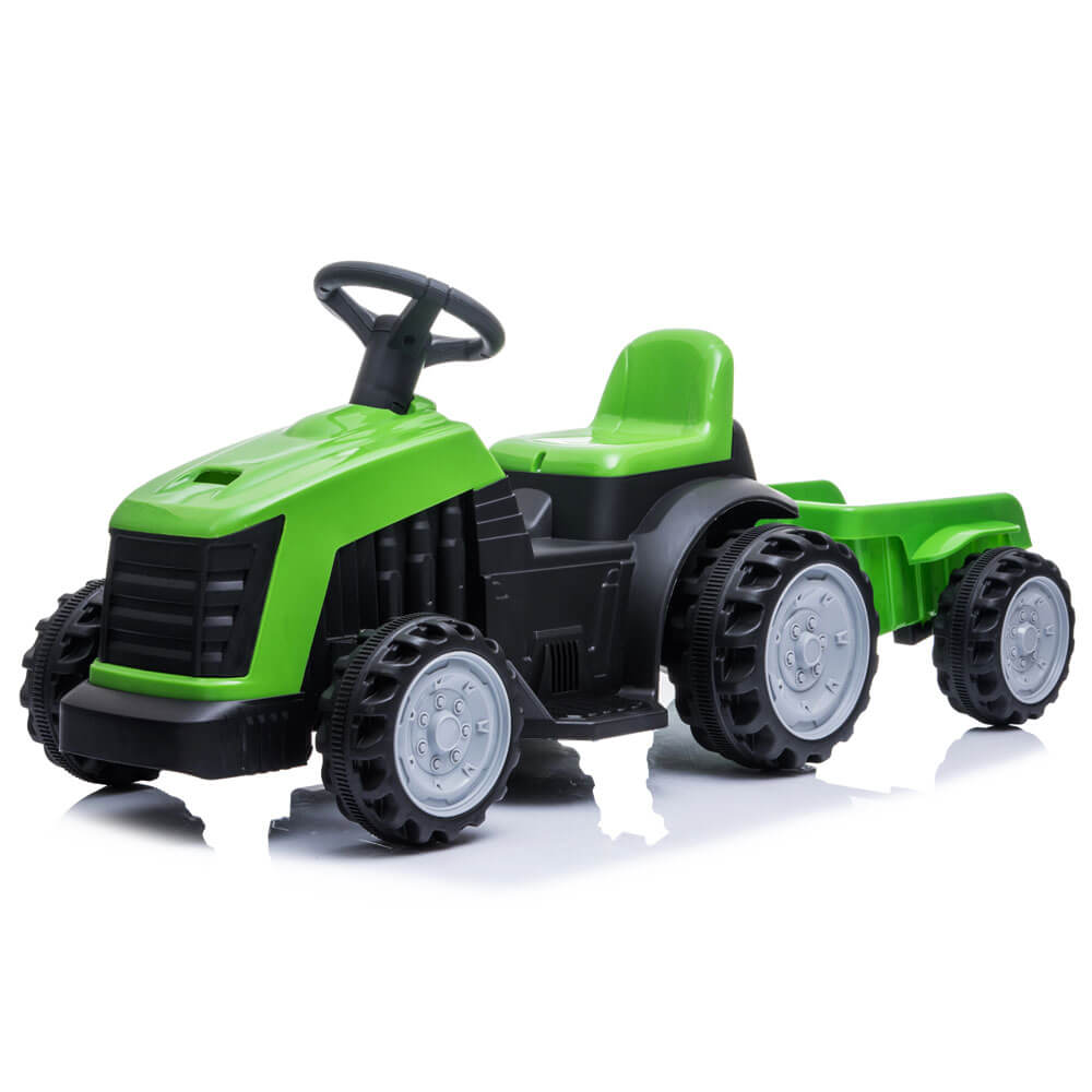 Tractor electric cu remorca pentru copii TR1908T verde - 3