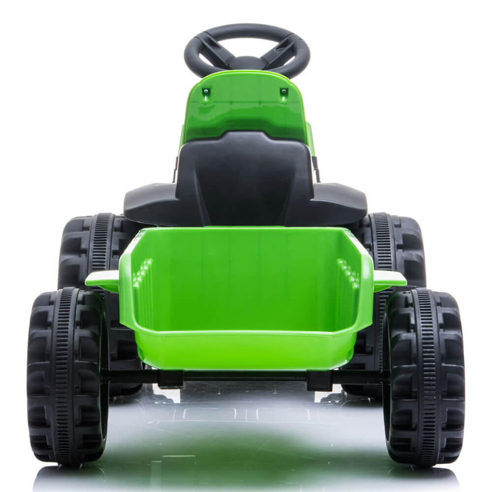 Tractor electric cu remorca pentru copii TR1908T verde - 2