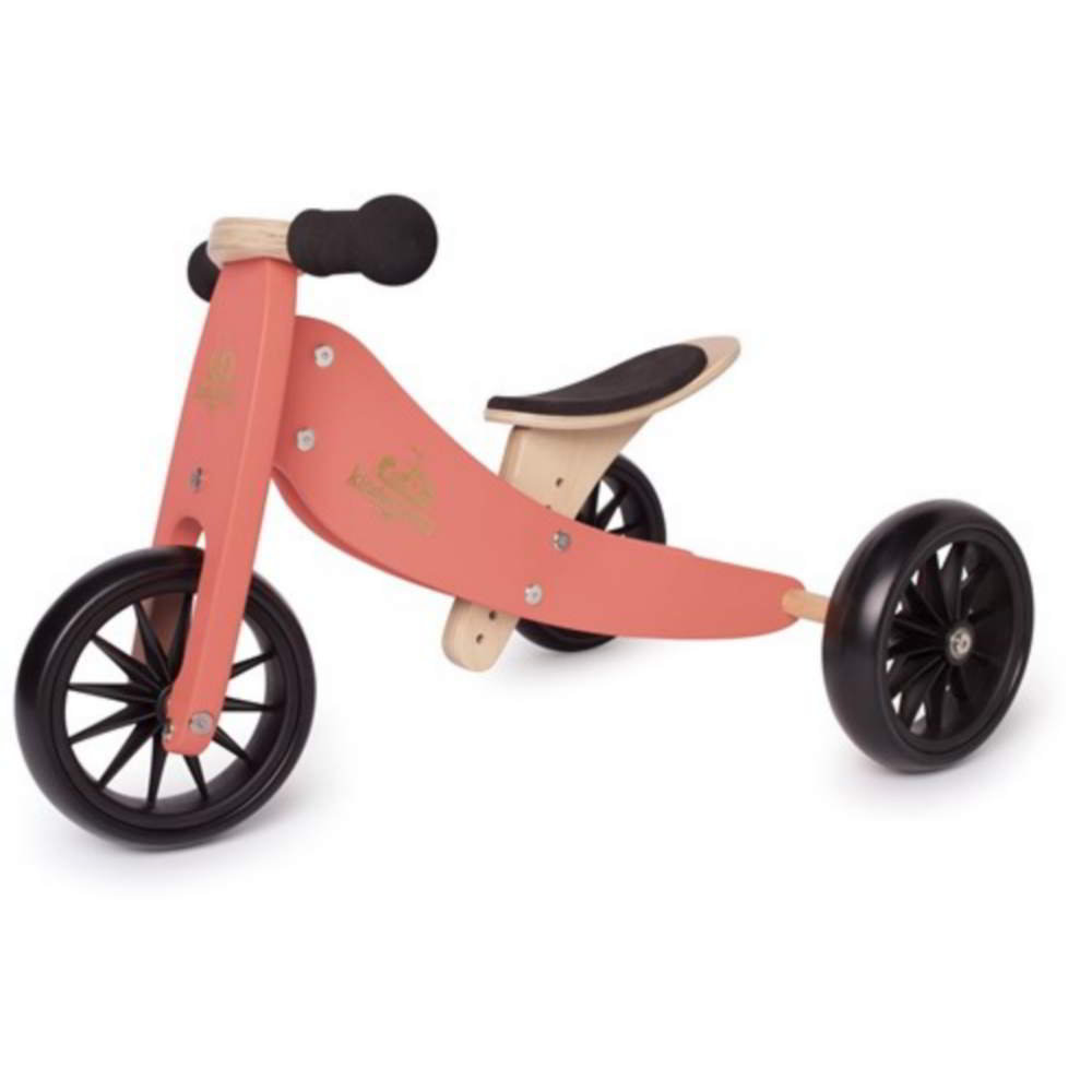 Tricicleta fara pedale transformabila Tiny Tot Coral 12 luni+ Kinderfeets - 2
