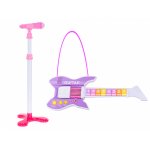Chitara electrica pentru copii cu microfon inclus Violet