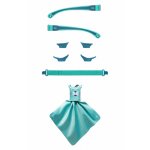 Kit de accesorii pentru ochelari Click&Change bleu