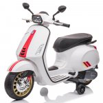 Motocicleta electrica pentru copii Vespa 12V alb