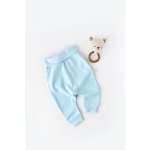 Pantaloni Bebe unisex din bumbac organic Bleu marime 12-18 luni
