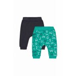 Set 2 perechi de pantaloni Litere pentru bebelusi Tongs baby Verde marime 12-18 luni