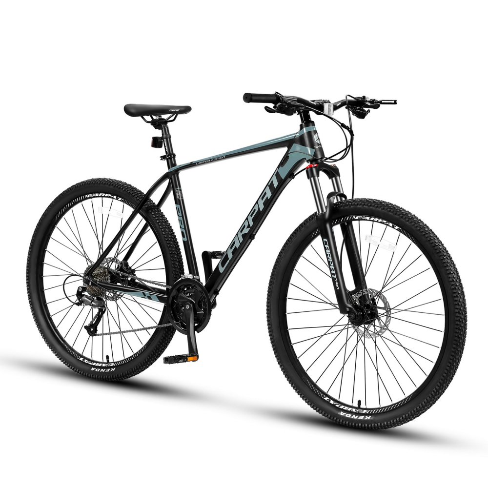 Bicicleta Mountain Bike CARPAT PRO C26227H Limited edition 26 inch cadru aluminiu culoare negrugri aluminiu