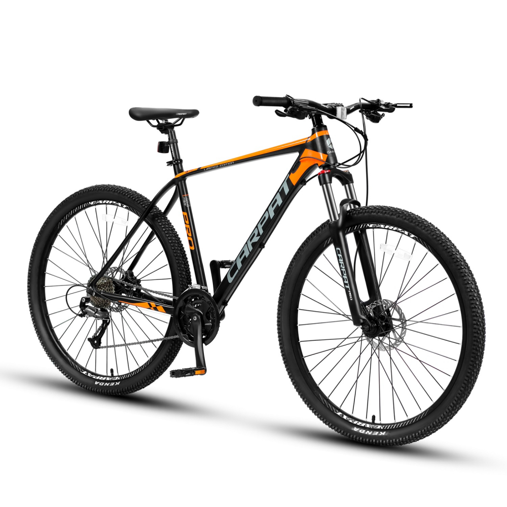 Bicicleta Mountain Bike CARPAT PRO C26227H Limited edition 26 inch cadru aluminiu culoare negruportocaliu aluminiu