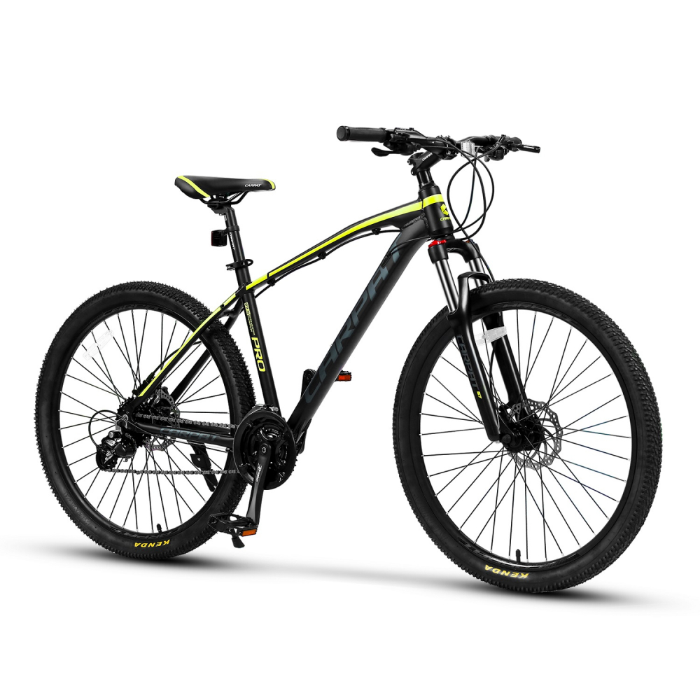 Bicicleta Mountain Bike CARPAT PRO C27225H 27.5 inch cadru aluminiu culoare negrugalben 27.5