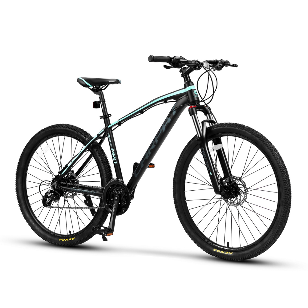 Bicicleta Mountain Bike CARPAT PRO C27225H 27.5 inch cadru aluminiu culoare negruverde 27.5