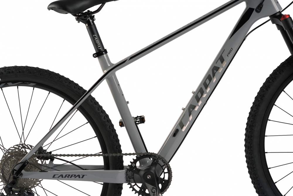 Bicicleta Mountain Bike Carpat Pro Carbon 27.5 inch Cadru Carbon GriNegru, inaltime maxima utilizator 160-175 cm, 10 viteze, anvelope Kenda, furca cu suspensie pe arc,greutate maxima utilizator 120 Kg - 4
