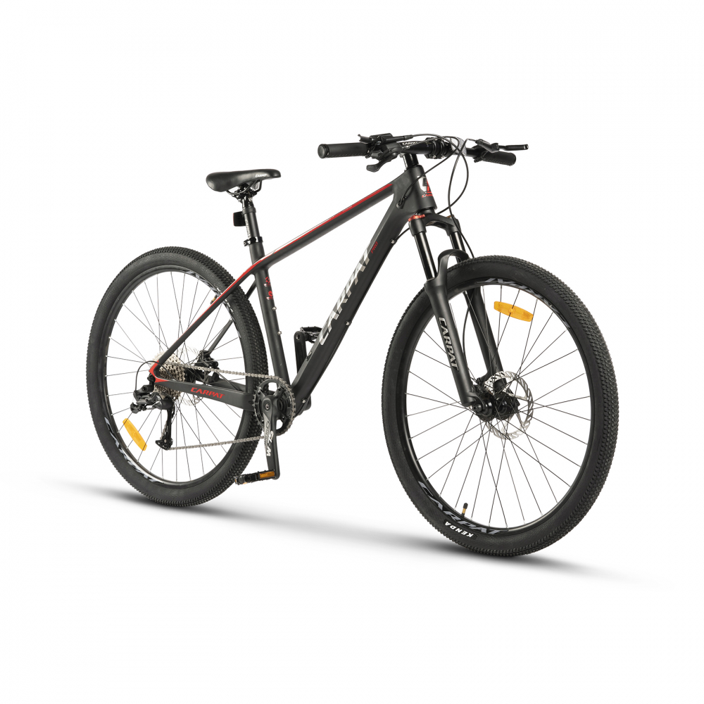 Bicicleta Mountain Bike Carpat Pro Carbon 27.5 inch Cadru Carbon GriRosu, inaltime maxima utilizator 160-175 cm, 10 viteze, anvelope Kenda, furca cu suspensie pe arc,greutate maxima utilizator 120 Kg - 3