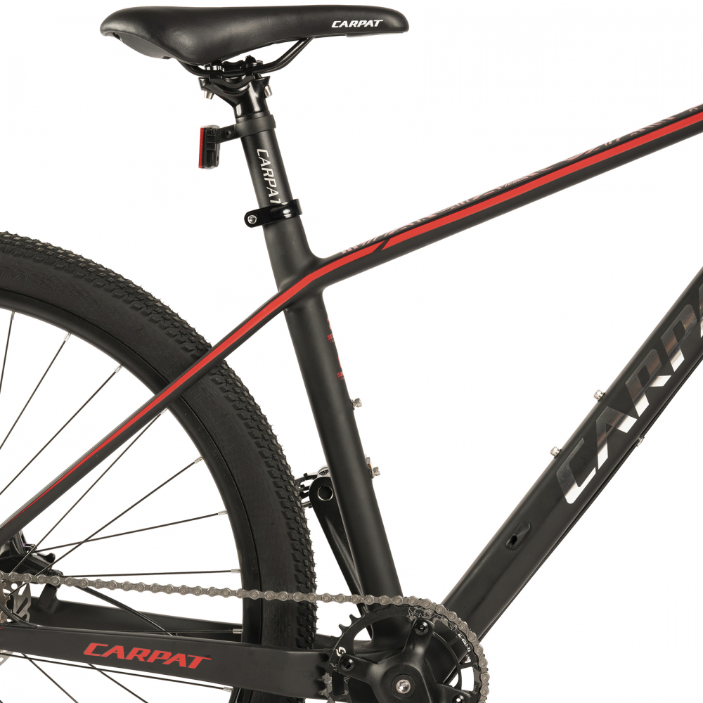 Bicicleta Mountain Bike Carpat Pro Carbon 27.5 inch Cadru Carbon GriRosu, inaltime maxima utilizator 160-175 cm, 10 viteze, anvelope Kenda, furca cu suspensie pe arc,greutate maxima utilizator 120 Kg - 6