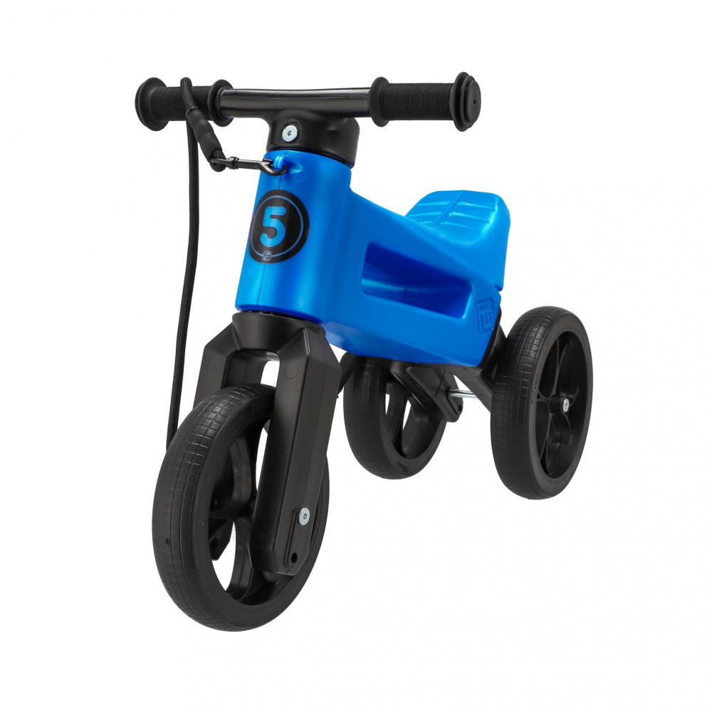 Bicicleta fara pedale 2 in 1 Funny Wheels Rider SuperSport Metallic Blue - 5