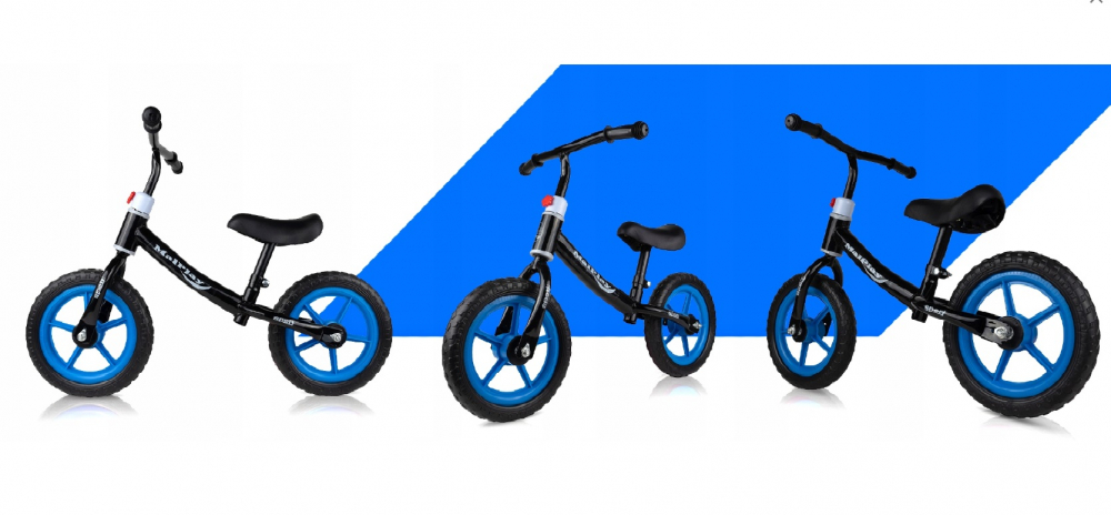 Bicicleta fara pedale MalPlay cu roti EVA 12 inch Blue - 3