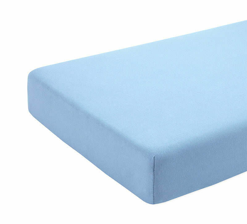 Cearceaf albastru KidsDecor cu elastic din bumbac 60x107 cm
