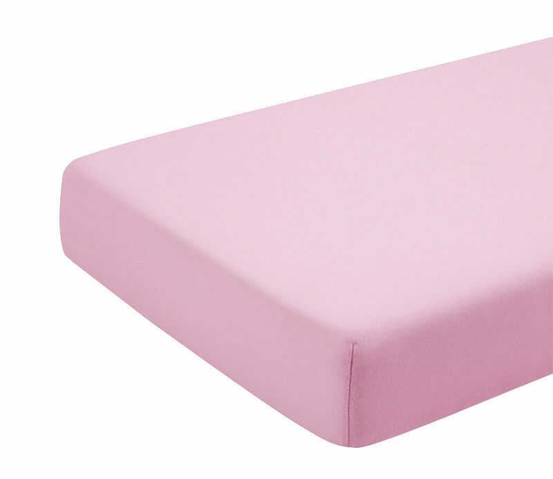 Cearceaf roz KidsDecor cu elastic din bumbac 70 x 140 cm