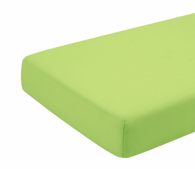 Cearceaf verde KidsDecor cu elastic din bumbac 100x200 cm - 1