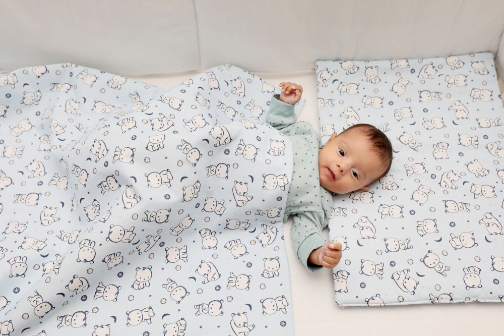 Lenjerie de pat pentru copii 3 piese Baby Bear albastru 63x127 cm 75x100 cm - 4