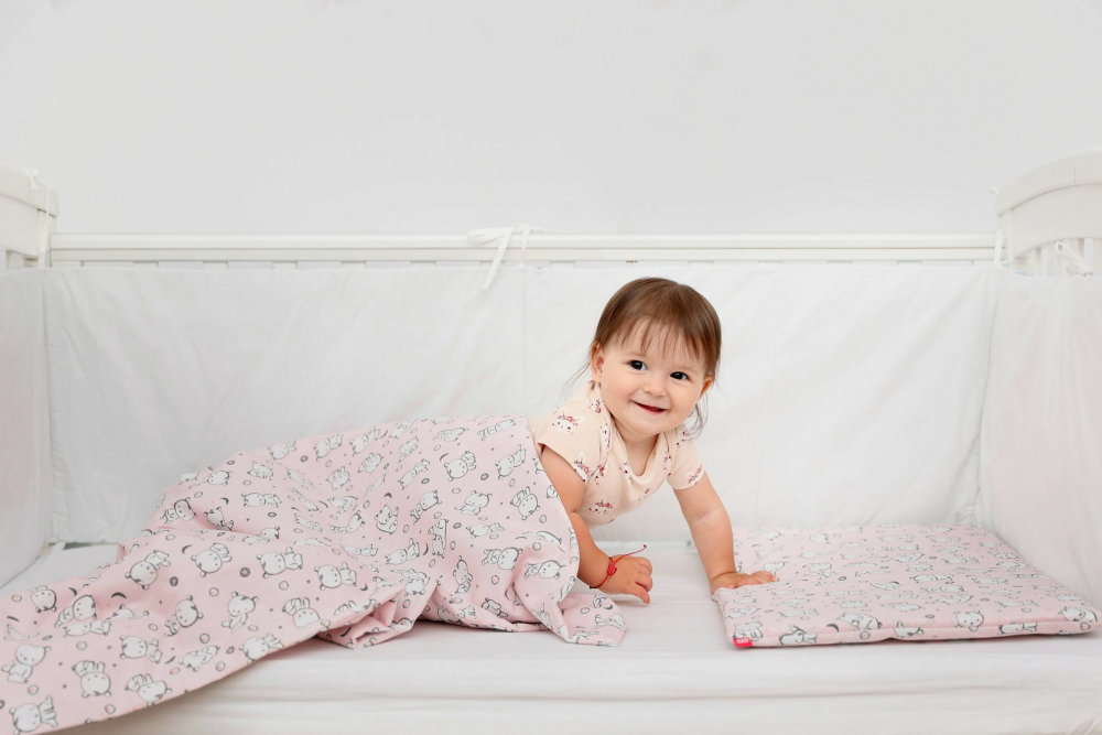 Lenjerie de pat pentru copii 4 piese Baby Bear roz 70x110 cm 100x135 cm - 3