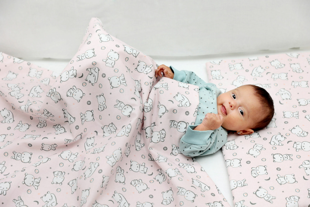 Lenjerie de pat pentru copii 4 piese Baby Bear roz 70x110 cm 100x135 cm - 6
