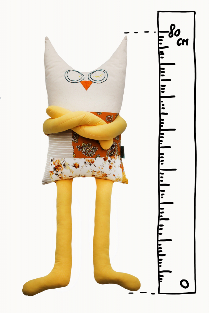 Papusa perna hand made pentru copii Bufnita Lulu 80 cm Bufnita imagine noua responsabilitatesociala.ro