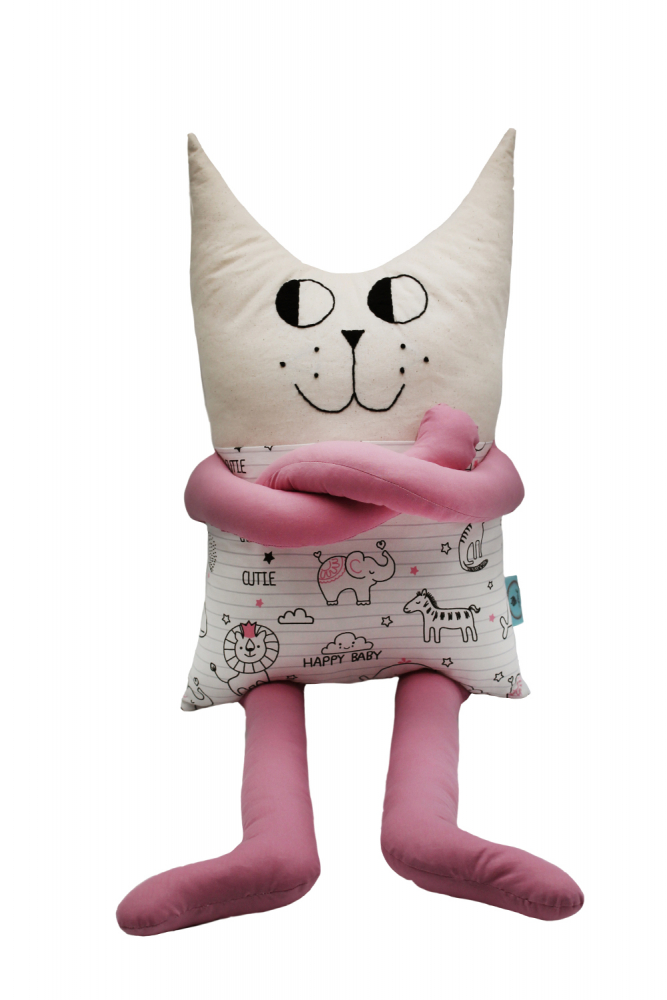 Papusa perna hand made pentru copii Pisica Fifi 80 cm - 1