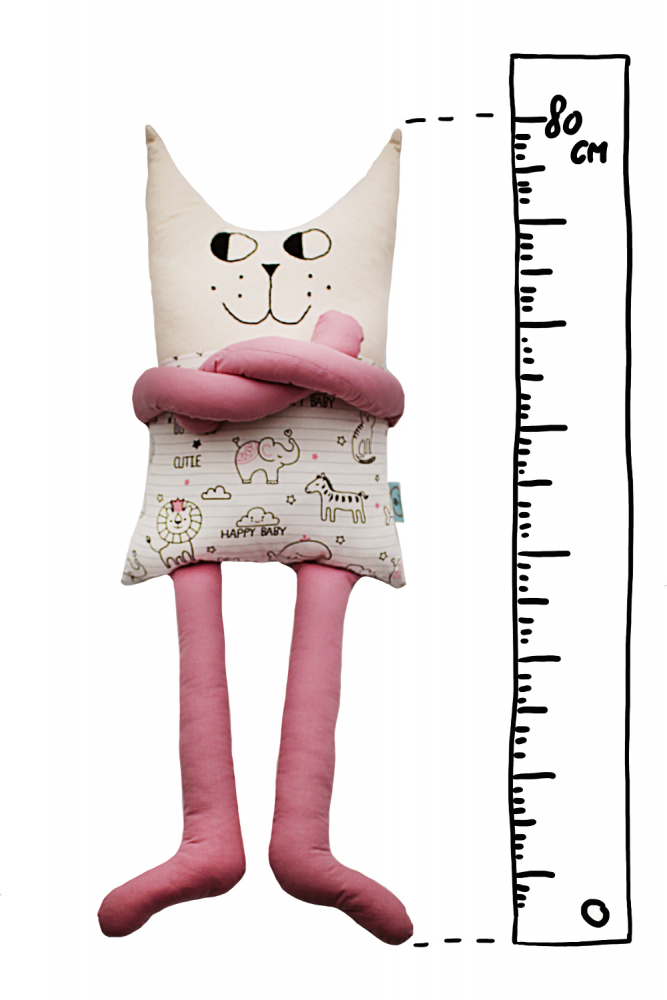 Papusa perna hand made pentru copii Pisica Fifi 80 cm Camera imagine noua responsabilitatesociala.ro