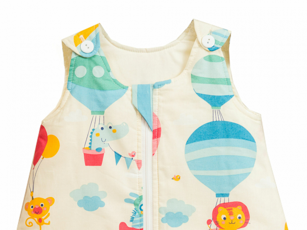 Sac de dormit copii 0.8 tog KidsDecor Balonase din bumbac 140 cm 0-8 imagine 2022 protejamcopilaria.ro