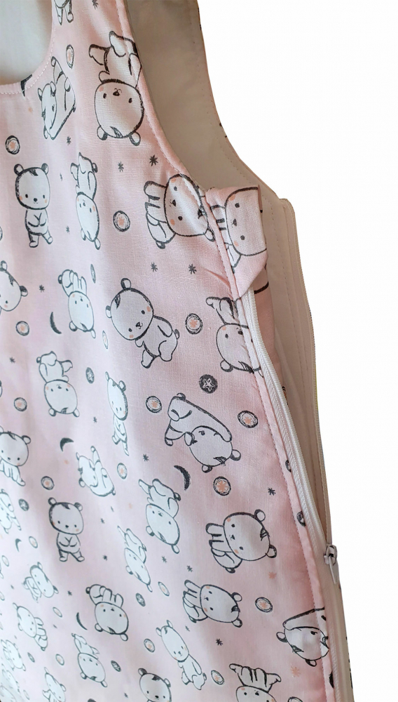 Sac de dormit copii 1 tog KidsDecor Baby Bear roz din bumbac 130 cm 130 imagine noua responsabilitatesociala.ro