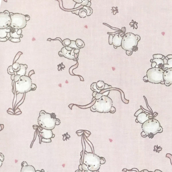 Sac de dormit copii 1 tog KidsDecor Loving Bear Pink din bumbac 130 cm - 2
