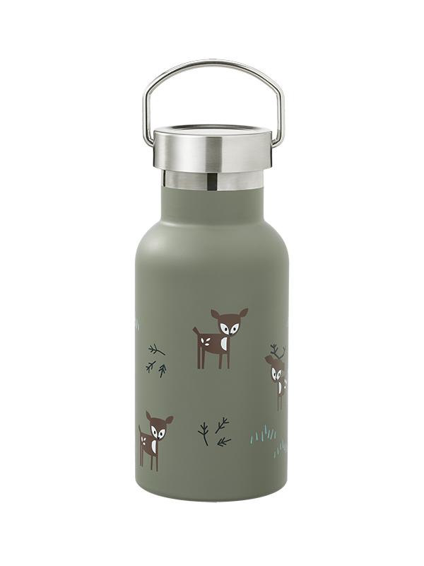 Sticla termos pentru copii New Nordic Deer Olive - 1 | YEO