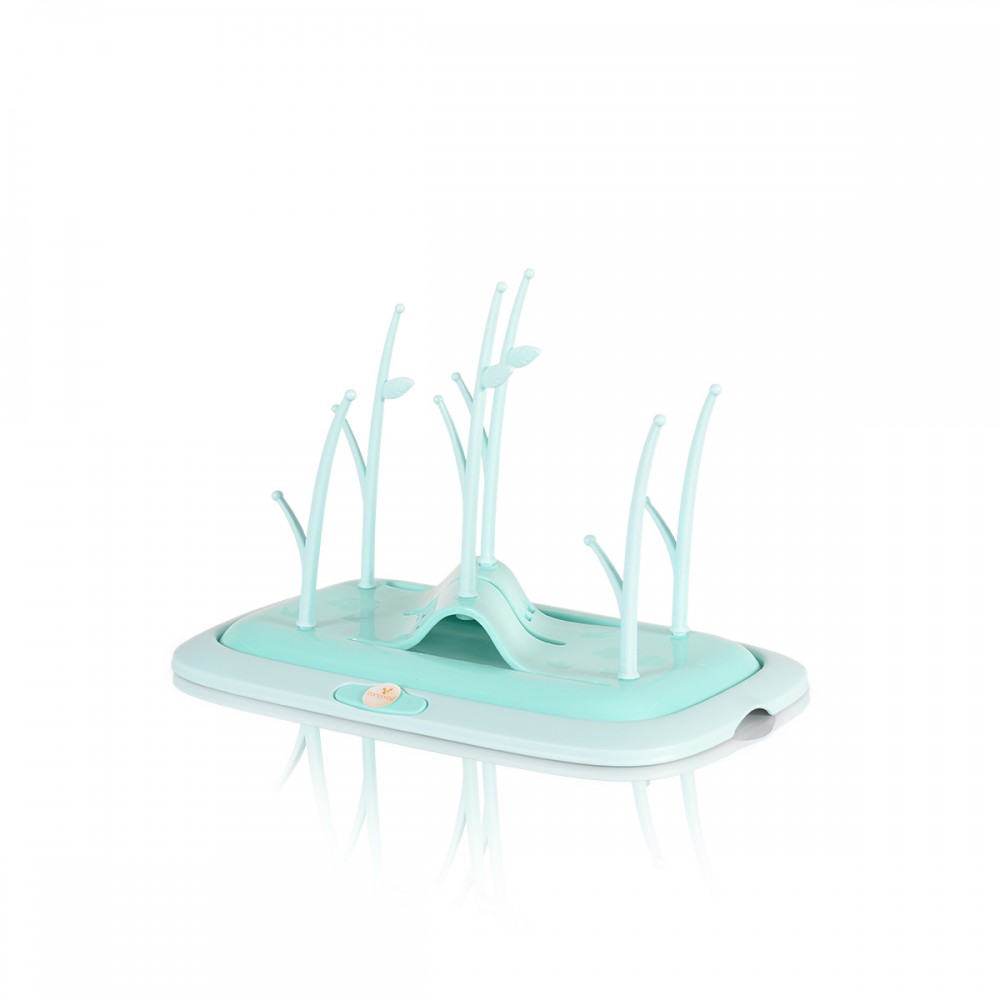 Suport pentru uscare biberoane Drying Rack Coral Green Alimentatie imagine noua responsabilitatesociala.ro