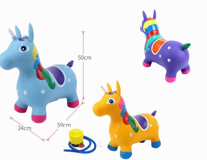 Unicorn din cauciuc gonflabil cu pompa inclusa Blue - 1 | YEO