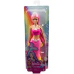 Papusa Barbie Dreamtopia sirena cu par roz si coada roz