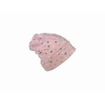 Caciula Pink Stars cu bordura KidsDecor in strat dublu 33-35 cm
