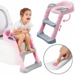 Reductor toaleta cu scara Little Mom Grow Up Pink