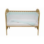 Set protectii patut Inghetata de fistic KidsDecor din bumbac 60 x 120 cm