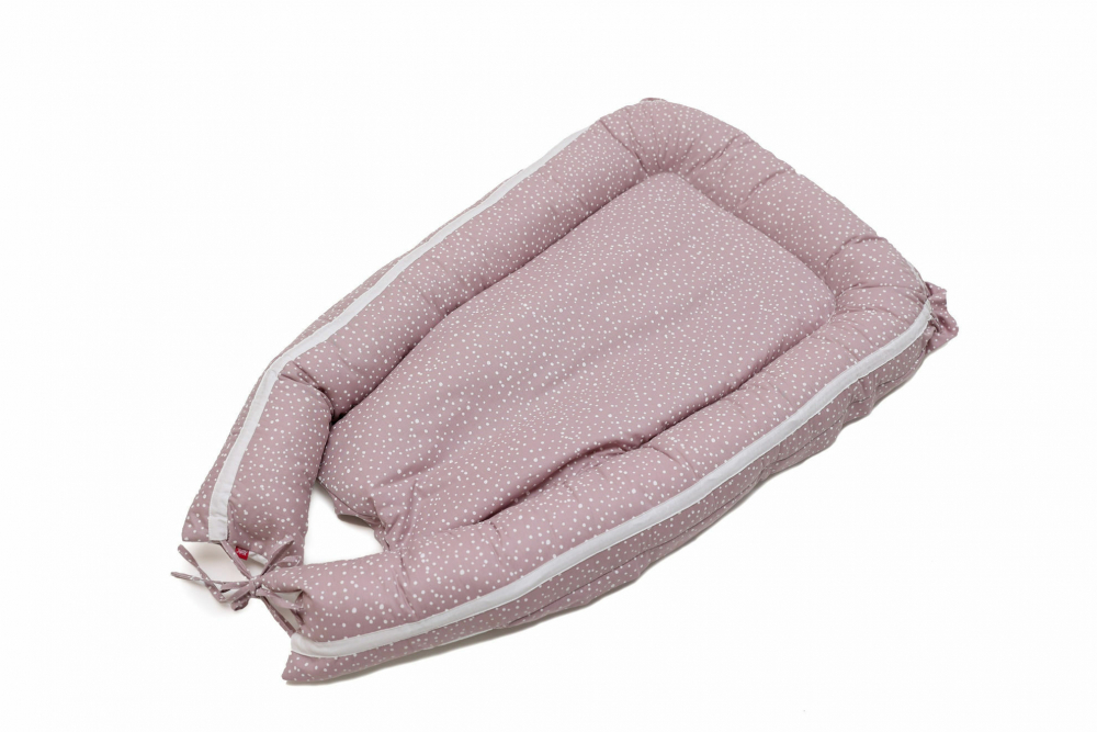 Baby Nest Marshmellow Spots culcus bebelus pentru dormit reversibil multifunctional 100 x 60 cm