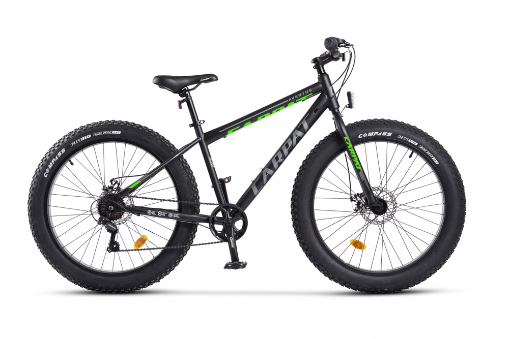 Bicicleta MTB-Fat Bike Carpat Aventus C26217A 26 Inch negrugriverde - 4
