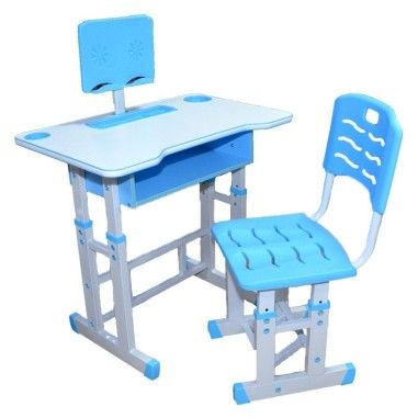 Birou cu scaunel pentru copii reglabile albastru pentru scoala albastru imagine 2022 protejamcopilaria.ro